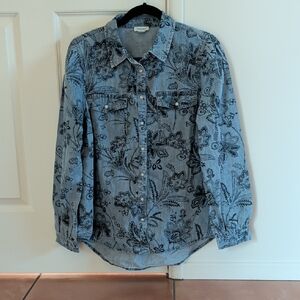 Sundance Blue Floral Button Down Shirt